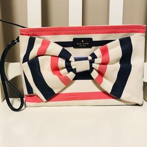 Kate Spade NY Bow Canvas Wristlet